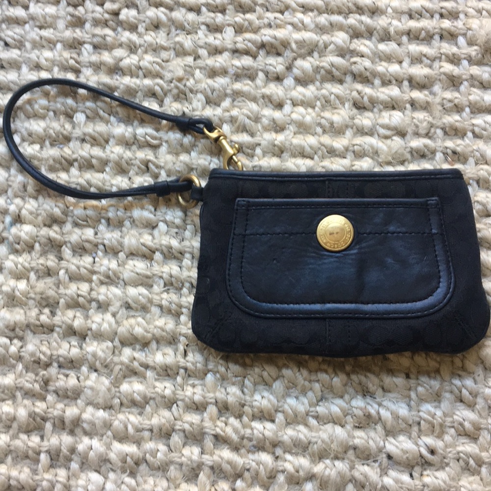 Rare Coach wallet with leather pocket
